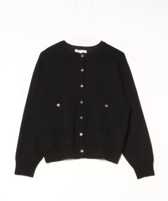 新品 タグ付き IENA イエナ ドットクルーカーディガン ブラック セール】ドットスナップクルーカーディガン◇（カーディガン