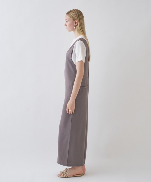 cloenc（クロエンス）の「【手洗い可】キーネックオーバーサロペット（サロペット/オーバーオール・レディース・ブラック/ブラウン系その他・02）」の14枚目の写真