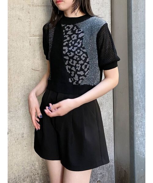 MURUA（ムルーア）の「クロシェパターンニット（ニット/セーター・レディース・ブルー/ブラック/アイボリー・FREE）」の16枚目の写真