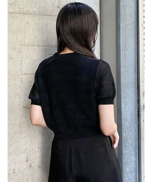 MURUA（ムルーア）の「クロシェパターンニット（ニット/セーター・レディース・ブルー/ブラック/アイボリー・FREE）」の18枚目の写真