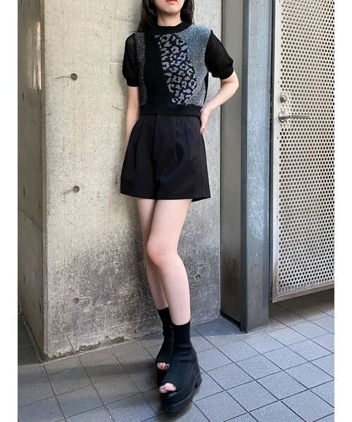 MURUA（ムルーア）の「クロシェパターンニット（ニット/セーター・レディース・ブルー/ブラック/アイボリー・FREE）」の19枚目の写真