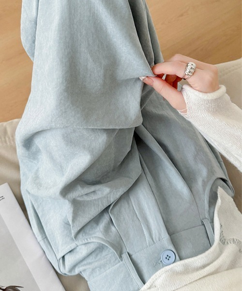 Miniministore(ミニミニストア)の「ワイドパンツ ハイウエストイージーパンツ(スラックス・レディース・ピンク/ライトグレー/ライトブルー/アイボリー・M/L)」の3枚目の写真