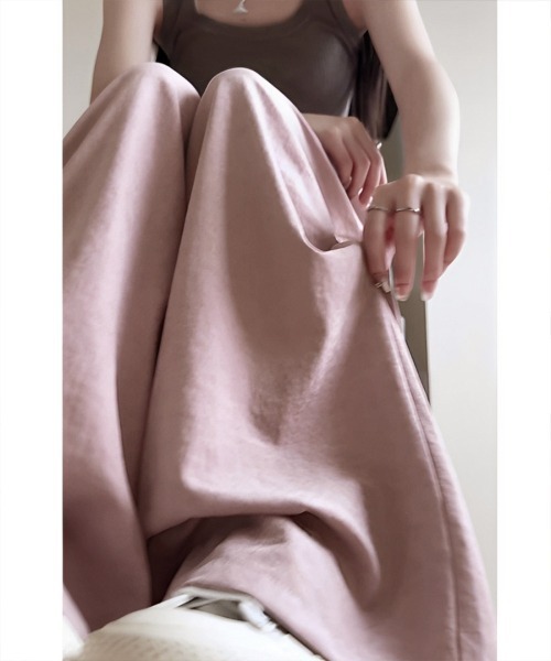 Miniministore(ミニミニストア)の「ワイドパンツ ハイウエストイージーパンツ(スラックス・レディース・ピンク/ライトグレー/ライトブルー/アイボリー・M/L)」の15枚目の写真