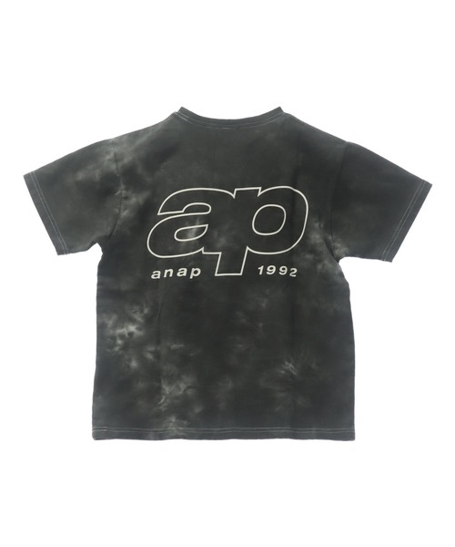 ANAP kids(アナップキッズ)の「ミニ裏毛 タイダイ柄 ロゴTシャツ【親子お揃い】(Tシャツ/カットソー・キッズ・ベージュ/ブラック系その他/グレー・130cm/120cm/110cm)」の22枚目の写真
