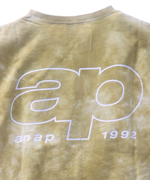 ANAP kids(アナップキッズ)の「ミニ裏毛 タイダイ柄 ロゴTシャツ【親子お揃い】(Tシャツ/カットソー・キッズ・ベージュ/ブラック系その他/グレー・130cm/120cm/110cm)」の15枚目の写真