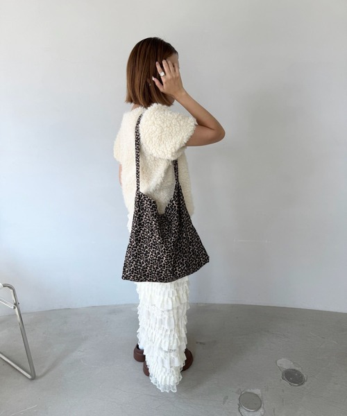SANSeLF(サンセルフ)の「【SANSeLF】レオパード柄 ショルダートートバッグ saa25a029(トートバッグ・レディース・アイボリー/ベージュ・FREE)」の7枚目の写真
