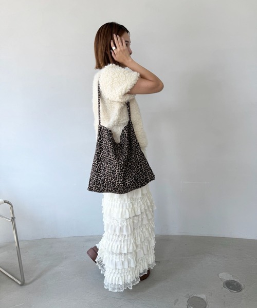 SANSeLF(サンセルフ)の「【SANSeLF】レオパード柄 ショルダートートバッグ saa25a029(トートバッグ・レディース・アイボリー/ベージュ・FREE)」の8枚目の写真