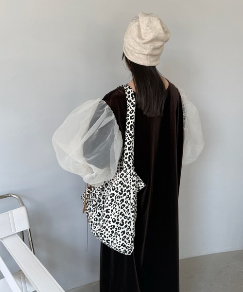 SANSeLF(サンセルフ)の「【SANSeLF】レオパード柄 ショルダートートバッグ saa25a029(トートバッグ・レディース・アイボリー/ベージュ・FREE)」の12枚目の写真