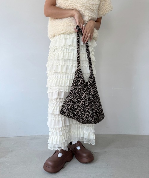 SANSeLF(サンセルフ)の「【SANSeLF】レオパード柄 ショルダートートバッグ saa25a029(トートバッグ・レディース・アイボリー/ベージュ・FREE)」の4枚目の写真