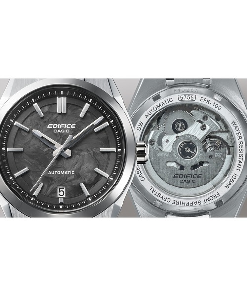 EDIFICE（エディフィス）の「メカニカル3針デイト / EFK-100YCD-1AJF（アナログ腕時計・メンズ・ブラック×シルバー・FREE）」の4枚目の写真