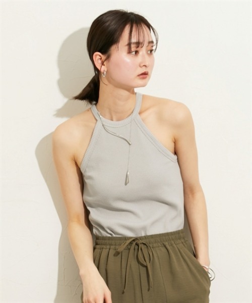 nissen(ニッセン)の「アメスリタンクトップ(Tシャツ/カットソー・レディース・ブラック/オフホワイト/グレー・M)」の14枚目の写真