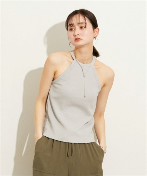 nissen(ニッセン)の「アメスリタンクトップ(Tシャツ/カットソー・レディース・ブラック/オフホワイト/グレー・M)」の18枚目の写真