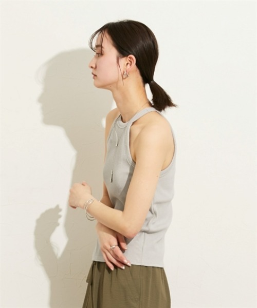 nissen(ニッセン)の「アメスリタンクトップ(Tシャツ/カットソー・レディース・ブラック/オフホワイト/グレー・M)」の19枚目の写真