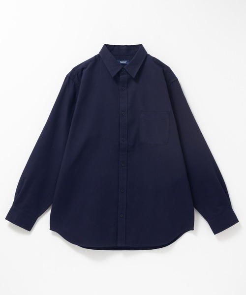 NAVY（ネイビー）の「【ユニセックス】Soft Flannel Solid Color Shirt Casual Long Sleeveソトフラフンネル無地シャツ（シャツ/ブラウス・メンズ・ブラック/ネイビー/ネイビー系1/ホワイト・M/S/XL/L）」の9枚目の写真