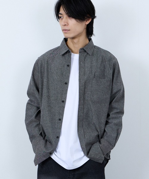 NAVY（ネイビー）の「【ユニセックス】Soft Flannel Solid Color Shirt Casual Long Sleeveソトフラフンネル無地シャツ（シャツ/ブラウス・メンズ・ブラック/ネイビー/ネイビー系1/ホワイト・M/S/XL/L）」の22枚目の写真