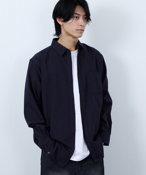 NAVY（ネイビー）の「【ユニセックス】Soft Flannel Solid Color Shirt Casual Long Sleeveソトフラフンネル無地シャツ（シャツ/ブラウス・メンズ・ブラック/ネイビー/ネイビー系1/ホワイト・M/S/XL/L）」の15枚目の写真