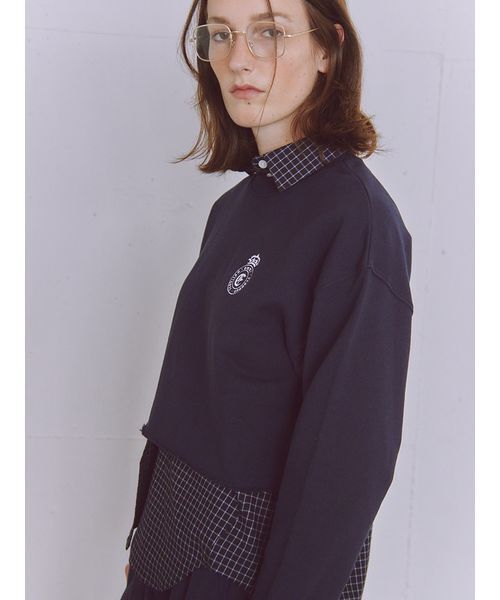 emmi（エミ）の「エンブレムロゴスウェットパンツ（スウェットパンツ・レディース・ネイビー/アイボリー・F）」の5枚目の写真