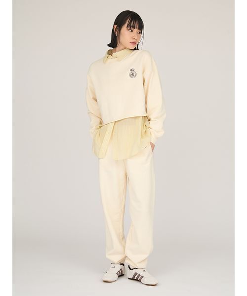 emmi（エミ）の「エンブレムロゴスウェットパンツ（スウェットパンツ・レディース・ネイビー/アイボリー・F）」の14枚目の写真