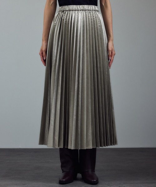 SALON adam et rope'（サロン アダム エ ロペ）の「ウォッシャブルメタリックプリーツスカート 2（スカート・レディース・シルバー/その他1・FREE）」の7枚目の写真