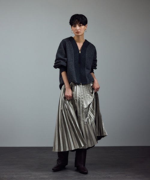 SALON adam et rope'（サロン アダム エ ロペ）の「ウォッシャブルメタリックプリーツスカート 2（スカート・レディース・シルバー/その他1・FREE）」の18枚目の写真