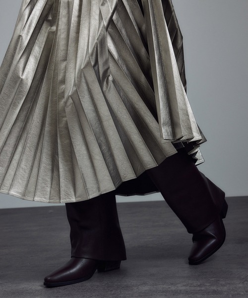 SALON adam et rope'（サロン アダム エ ロペ）の「ウォッシャブルメタリックプリーツスカート 2（スカート・レディース・シルバー/その他1・FREE）」の19枚目の写真