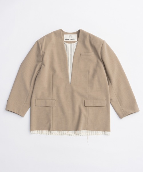 PRANK PROJECT（プランクプロジェクト）の「Vネックナロージャケットプルオーバー / V-Neck Narrow Jacket Pullover（その他アウター・レディース・ブラック/チャコールグレー/ベージュ・FREE）」の20枚目の写真