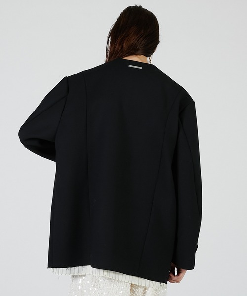 PRANK PROJECT（プランクプロジェクト）の「Vネックナロージャケットプルオーバー / V-Neck Narrow Jacket Pullover（その他アウター・レディース・ブラック/チャコールグレー/ベージュ・FREE）」の14枚目の写真