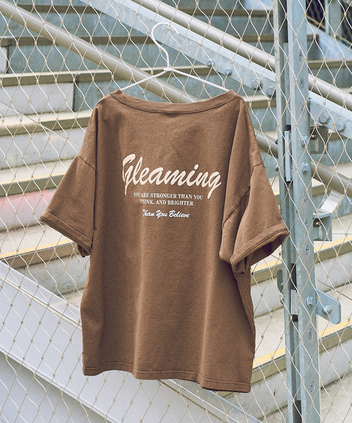FRAMeWORK⭐️haru×FRAMeWORK コラボロゴTEE ブラウン FRAMeWORK【フレームワーク】 haru×FRAMeWORK コラボロゴTEE