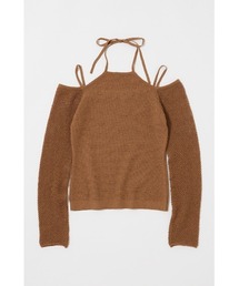 MOUSSY（マウジー）の「OPEN SHOULDER HALTER ニットトップス（ニット/セーター）」