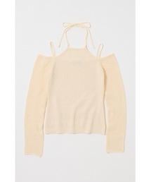 MOUSSY | 【25年AW新作】OPEN SHOULDER HALTER ニットトップス(ニット/セーター)