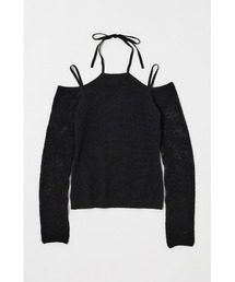 MOUSSY | OPEN SHOULDER HALTER ニットトップス(ニット/セーター)