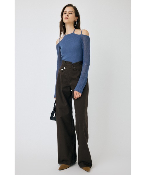 セール】【25年AW新作】OPEN SHOULDER HALTER ニットトップス（ニット