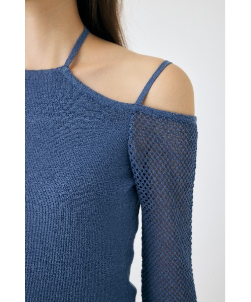 MOUSSY(マウジー)の「OPEN SHOULDER HALTER ニットトップス(ニット/セーター・レディース・ベージュ/ブルー/アイボリー/ブラック・FREE)」の19枚目の写真
