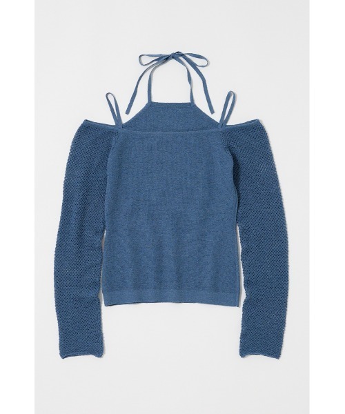 セール】【25年AW新作】OPEN SHOULDER HALTER ニットトップス（ニット