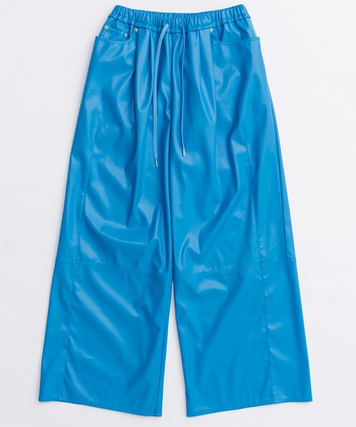 Volume Wide Vegan Leather Pants/ボリュームワイドヴィーガンレザー