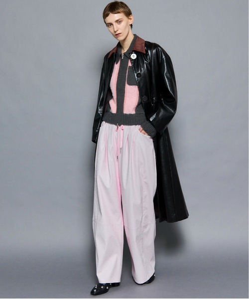 Volume Wide Vegan Leather Pants/ボリュームワイドヴィーガンレザー