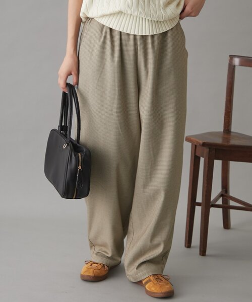 GEVACO（ゲバコ）の「【3サイズ展開】【GEVACO】チェックイージーパンツ（その他パンツ・レディース・ブラウン/チャコールグレー/ベージュ・MEDIUM/LARGE/SMALL）」の10枚目の写真