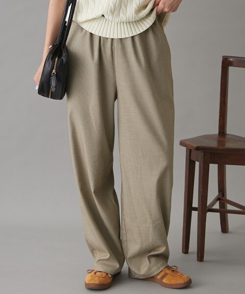 GEVACO（ゲバコ）の「【3サイズ展開】【GEVACO】チェックイージーパンツ（その他パンツ・レディース・ブラウン/チャコールグレー/ベージュ・MEDIUM/LARGE/SMALL）」の11枚目の写真