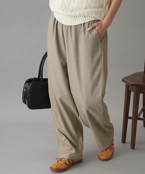 GEVACO（ゲバコ）の「【3サイズ展開】【GEVACO】チェックイージーパンツ（その他パンツ・レディース・ブラウン/チャコールグレー/ベージュ・MEDIUM/LARGE/SMALL）」の13枚目の写真