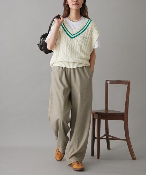 GEVACO（ゲバコ）の「【3サイズ展開】【GEVACO】チェックイージーパンツ（その他パンツ・レディース・ブラウン/チャコールグレー/ベージュ・MEDIUM/LARGE/SMALL）」の16枚目の写真