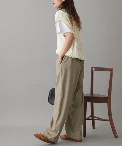 GEVACO（ゲバコ）の「【3サイズ展開】【GEVACO】チェックイージーパンツ（その他パンツ・レディース・ブラウン/チャコールグレー/ベージュ・MEDIUM/LARGE/SMALL）」の17枚目の写真