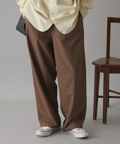 GEVACO（ゲバコ）の「【3サイズ展開】【GEVACO】チェックイージーパンツ（その他パンツ・レディース・ブラウン/チャコールグレー/ベージュ・MEDIUM/LARGE/SMALL）」の21枚目の写真