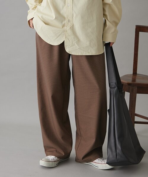 GEVACO（ゲバコ）の「【3サイズ展開】【GEVACO】チェックイージーパンツ（その他パンツ・レディース・ブラウン/チャコールグレー/ベージュ・MEDIUM/LARGE/SMALL）」の22枚目の写真