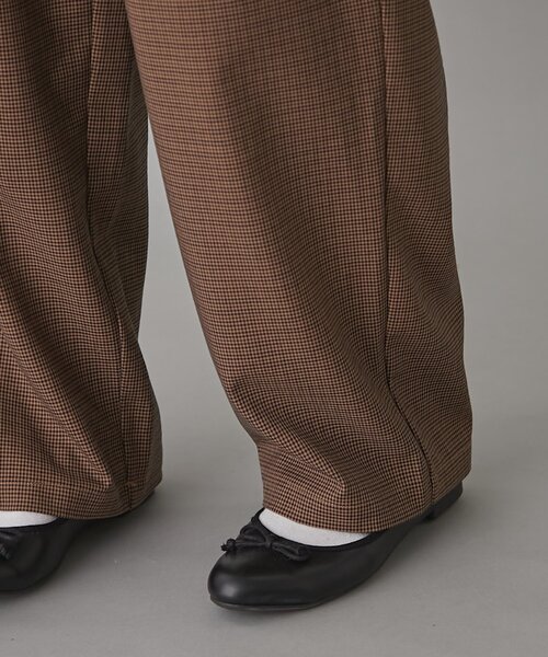 GEVACO（ゲバコ）の「【3サイズ展開】【GEVACO】チェックイージーパンツ（その他パンツ・レディース・ブラウン/チャコールグレー/ベージュ・MEDIUM/LARGE/SMALL）」の4枚目の写真