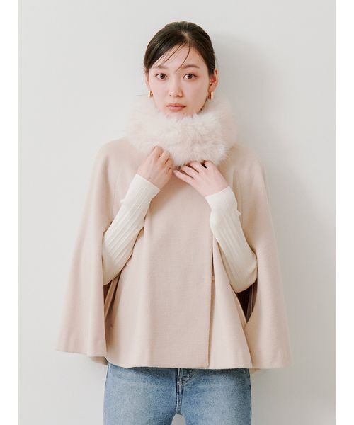 新品 タグ付き 24AW SNIDEL スナイデル ショートケープコート IVR ショートケープコート(コート)｜アウター｜SNIDEL(スナイデル)の