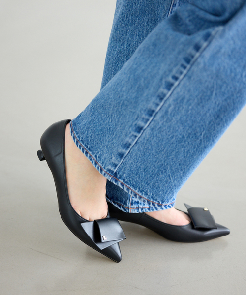 LE TALON ルタロン ポインテッドLモチーフパンプス 追加》3.5cmポインテッドLモチーフパンプス（パンプス）｜LE