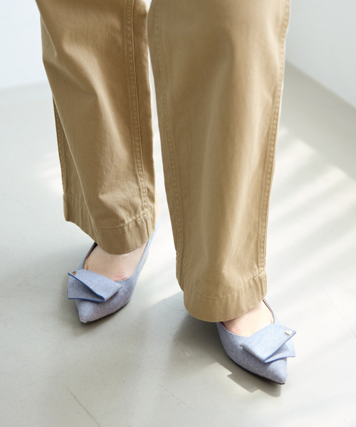 追加》3.5cmポインテッドLモチーフパンプス（パンプス）｜LE