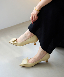 LE TALON ルタロン ポインテッドLモチーフパンプス LE TALON パンプス 3.5cmポインテッド Lモチーフパンプス