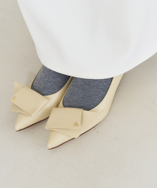 LE TALON ルタロン ポインテッドLモチーフパンプス 追加》3.5cmポインテッドLモチーフパンプス（パンプス）｜LE