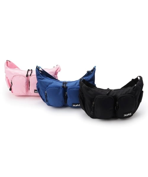 X-girl Stages（エックスガールステージス）の「ダブルポケットショルダーバッグ（ショルダーバッグ・キッズ・ピンク/ブラック/ブルー・F）」の12枚目の写真